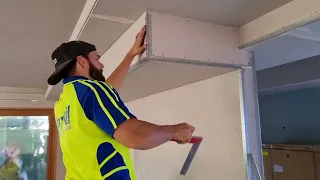 The Work Involved to Get Drywall Bulkheads Perfectly Straight