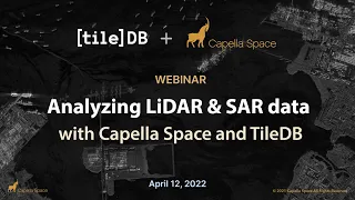 Analyzing LiDAR and SAR data with Capella Space and TileDB