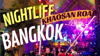 Khaosan Road - Bangkok Thailand Nightlife 2023 & Night Food Market