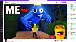 I Trolled My Friend's Livestream in Rainbow Friends!