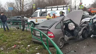 ДТП.  Новокузнецк. Перекрёсток ул. Хлебозаводская и Рябоконева.