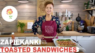 A Polish fast food legend - famous ZAPIEKANKI - open faced toasted sandwiches.