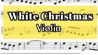 WHITE CHRISTMAS Violin Sheet Music Backing Track Play Along Partitura