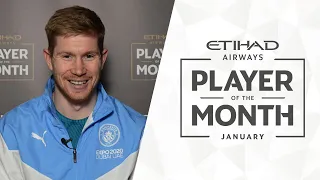 DE BRUYNE REACTS TO HIS JANUARY PERFORMANCES! | Etihad Player of the Month | January 21/22