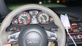 Audi R8 V10 Manual - POV Drive with Epic Downshifts and Straight Pipe Sound