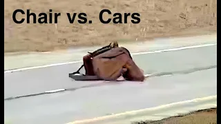 1 Minute of Cars Dodging a Lazy-Boy Chair (at High Speed)