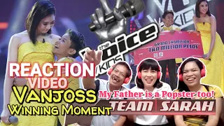 REACTION VIDEO - THE VOICE KIDS FINALS, VANJOSS' WINNING MOMENT | (MY FATHER IS A POPSTER TOO!)