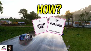 How to restart or quit a race event Forza Horizon 5