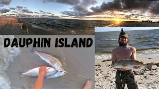Surf Fishing Big Redfish on Dauphin Island, AL! (2020)