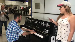 Passengers Were Shocked by this girl's voice. Amazing Spontaneous Duet