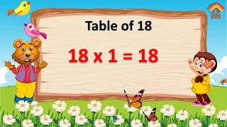 Table of 18 in English | 18 Table | Multiplication Tables English | Learning Video | Brain Mate