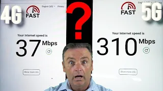 5G vs 4G internet speed test comparison