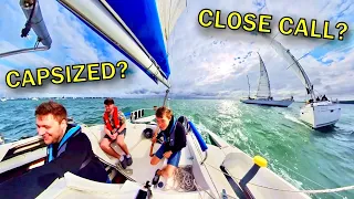 RACING My Folding TRIMARAN In 30kt STORM With Beginner Crew - RTIR23 | Ep.138