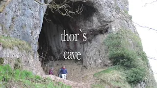 thor`s cave  Peak District |4k drone footage  托爾的洞穴，山頂區英國r de dòngxué, shāndǐng qū yīngguó