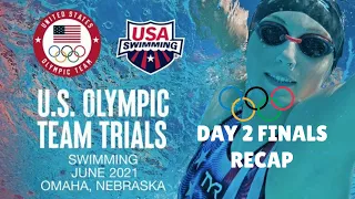 USA OLYMPIC SWIMMING TRIALS: DAY 2 FINALS RECAP (Race footage)