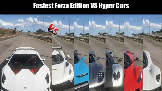 Fastest Forza Edition Car Vs Hyper Cars || Lamborghini Sesto Elemento Vs Hyper Cars || Drag Race ||