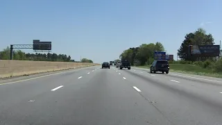 Interstate 85 - North Carolina (Exits 20 to 30) northbound