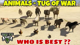 GTA 5 ANIMALS - TUG OF WAR & RUNNING RACE - WHO IS BEST?