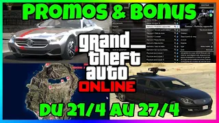 PROMOTION ET BONUS DE LA SEMAINE GTA 5 ONLINE + 2 VOITURES GRATUITES