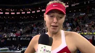 Maria Sharapova after defeating Petra Kvitova