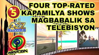 MGA TOP-RATED NA PROGRAMA TULOY ERE NG ABS-CBN! KAPAMILYA FANS NATUWA NG HUSTO! ALAMIN DITO... ❤️💚💙