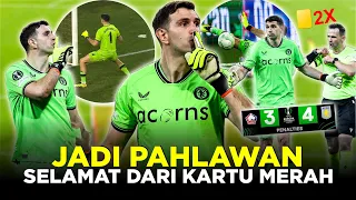 MOMEN EMI MARTINEZ JADI PAHLAWAN ASTON VILLA MESKI DIGANJAR DUA KARTU KUNING DI 1 LAGA!