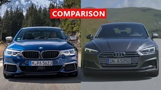 2018 BMW 5 Series vs 2017 Audi A5 Sportback Comparison - INTERIOR, EXTERIOR, TEST DRIVE