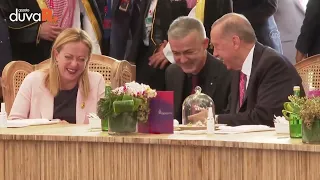 Erdoğan, G20 Liderler Zirvesi'nin resmi öğle yemeğine katıldı