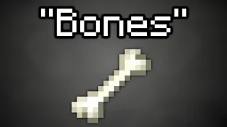 Bones but every line is a Minecraft item