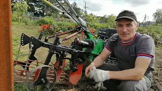 Модернизация копалки для мотоблока ч.4. Upgrading (revision) potato digger for tillers part 4.