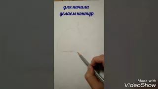 Рисунок гуашью. Мальвы