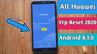 All Huawei Android 8.1 Bypass Google account lock/Frp Reset without Pc 2020