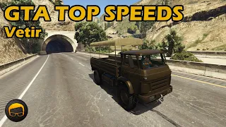 Fastest Military Vehicles (Vetir) - GTA 5 Best Fully Upgraded Cars Top Speed Countdown