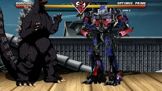 GODZILLA VS OPTIMUS PRIME - AMAZING EPIC FIGHT BATTLE !