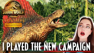 DIMETRODON! THERI FIGHTS GIGA! | Jurassic World Evolution 2 Dominion Biosyn Expansion CAMPAIGN Pt. 1