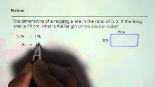 Rectangle Dimensions Given as Ratio to Find Possible Length