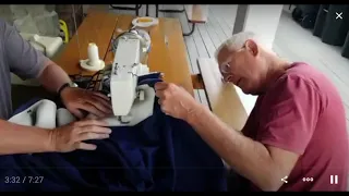 Sewing a sailboat dodger