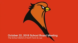 October 22, 2018 School Board Meeting