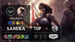 Samira Top vs Fiora - EUW Challenger Patch 12.2