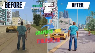 GTA Vice City With Best Ultra Realistic Graphics Mod  For Low End PC [Malayalam]