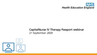CapitalNurse IV Therapy Passport webinar