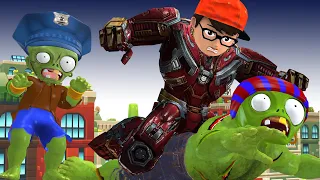 Boy Nick Become Ironman Hero Combat Giant Zombie - Scary Teacher 3D Protect Tani vs Miss T Animation