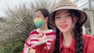外国媳妇第一次来福建永泰春节看梅花网红打卡地点，简直太漂亮了