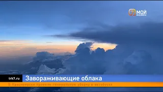 Красноярский пилот заснял красоту облачного неба, но попал в эпицентр грозы