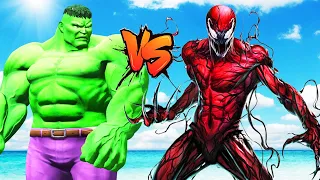 Hulk UMVC3 VS Carnage Epic Battle | GTA V | Redux Mango