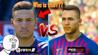 FIFA 19 Vs PES 2019 | Famous Young Players Faces Comparison #1 ft. Mbappe, Arthur Melo, Dembele