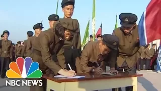 North Korean TV Says 'Millions Volunteer' To Join The Army | NBC News