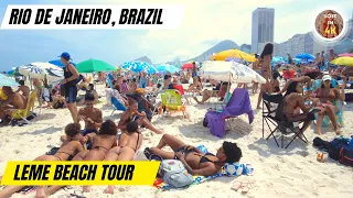 Leme Beach to Copacabana Beach Party, Rio de Janeiro, Brazil 🇧🇷 | Full Tour 2023 【 4K UHD】