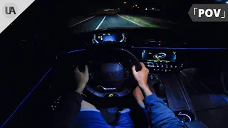 PEUGEOT 508 PSE HYBRID (360HP) - EXTERIOR LIGHTS + AMBIENT LIGHT & NIGHT VISION | 4K POV TEST DRIVE