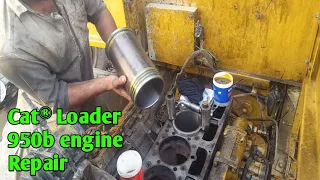 Caterpillar wheel Loader 950b engine liner sleap fitting method..